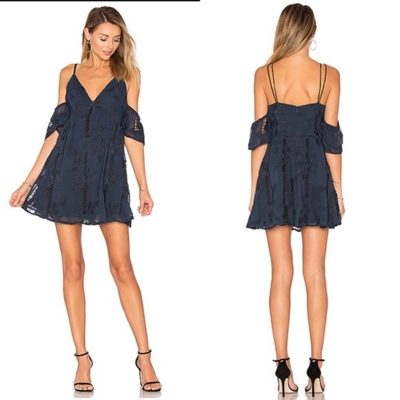 Lovers + Friends Dresses & Skirts - NWT Revolve Lovers & Friends WISHFUL DRESS Navy Blue Floral XS